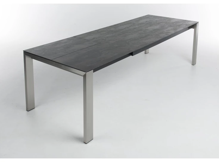 Dicht Verlengbare eettafel Opis blad Dekton donker natuursteenlook Bert Plantagie