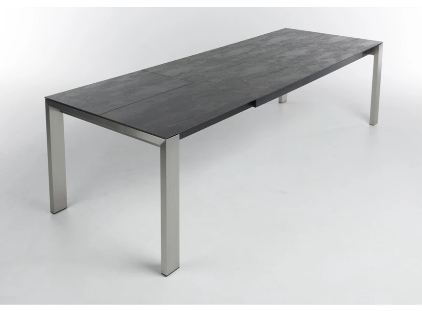 Dicht Verlengbare eettafel Opis blad Dekton donker natuursteenlook Bert Plantagie