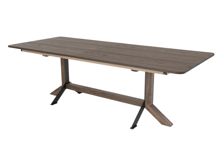 Verlengbare eettafel Nexus End massief hout eik bruin Bert Plantagie