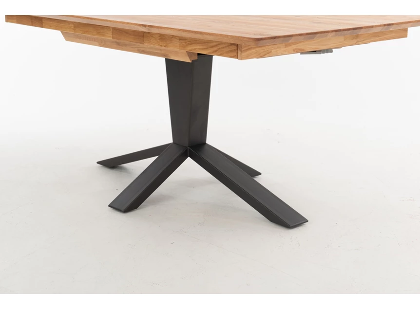 Detail onderstel Verlengbare eettafel Maxim massief hout robuust eik olie Bert Plantagie