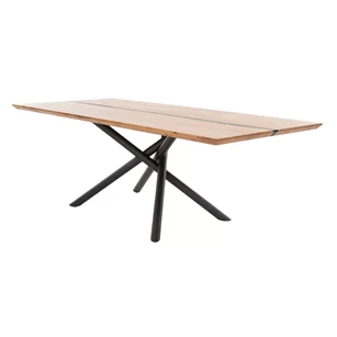 Eettafel Maas massief hout eik epoxy antraciet Bert Plantagie