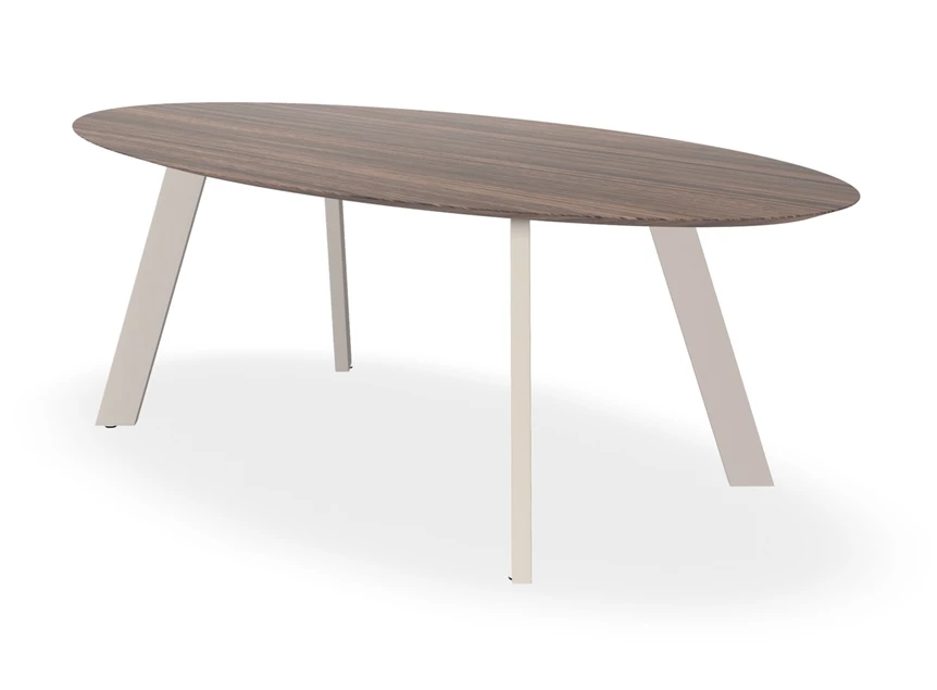 Eettafel Liv Table Talk ovaal massief hout eik bruin Bert Plantagie