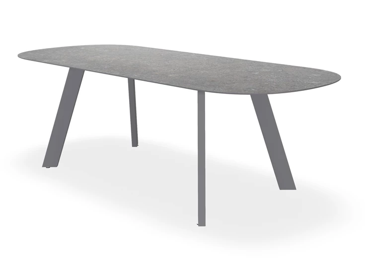 Eettafel Liv Table Talk plat ovaal Dekton marmerlook Bert Plantagie