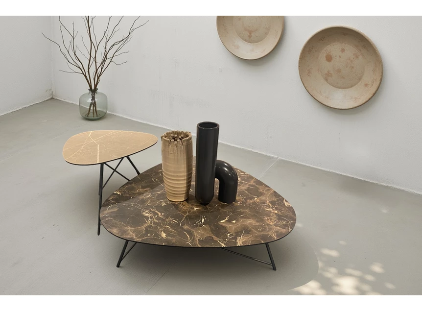 Set Salontafel Jyve M HPL Marmor Lugano L HPL Oriental Stone Brown Bert Plantagie