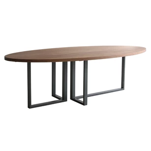 Eettafel Eris ovaal massief hout Amerikaans noot Bert Plantagie