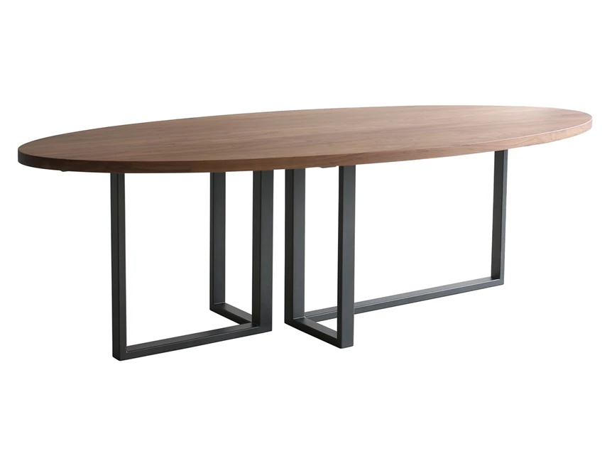 Eettafel Eris ovaal massief hout Amerikaans noot Bert Plantagie