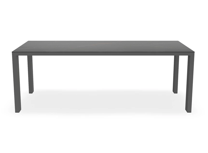 Front Eettafel Edge blad Dekton donkere marmerlook Bert Plantagie