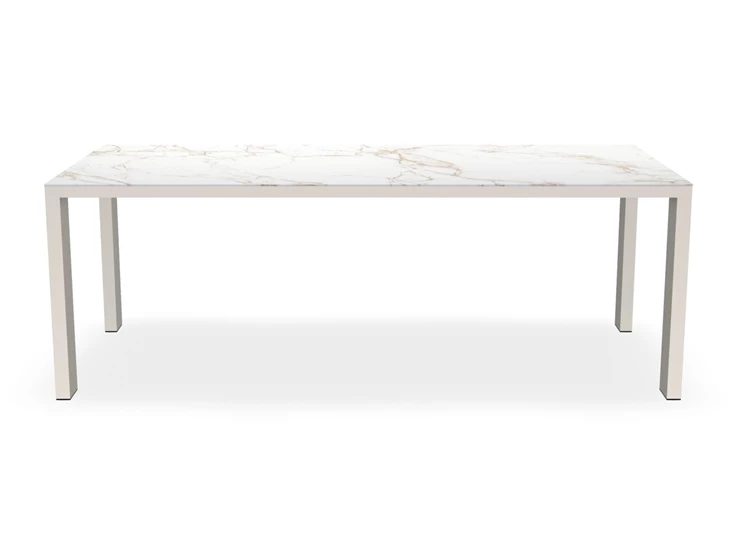Eettafel Edge blad Dekton witte marmerlook Bert Plantagie