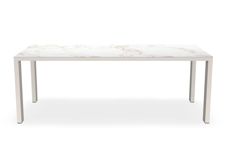 Eettafel Edge blad Dekton witte marmerlook Bert Plantagie