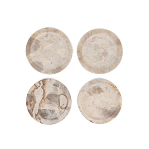glasonderzetter 10cm marmer beige opus - set 4