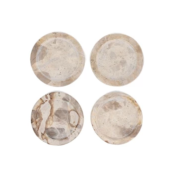 glasonderzetter 10cm marmer beige opus - set 4