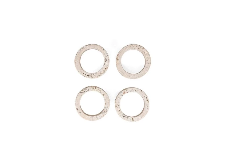 Servetring 5cm travertin Opus - set/4 bovenkant