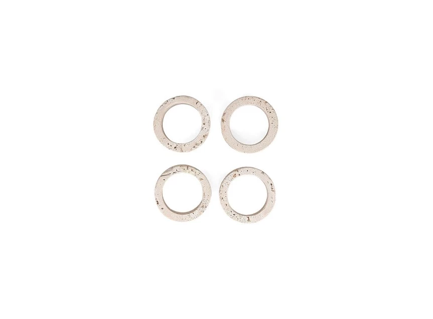 Servetring 5cm travertin Opus - set/4 bovenkant