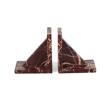 Boekensteun marmer burgundy Opus - set/2
