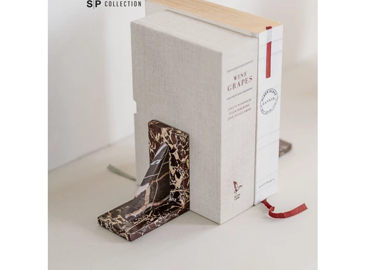 Boekensteun marmer burgundy Opus - set/2 sfeerfoto