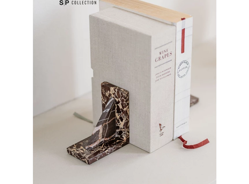 Boekensteun marmer burgundy Opus - set/2 sfeerfoto