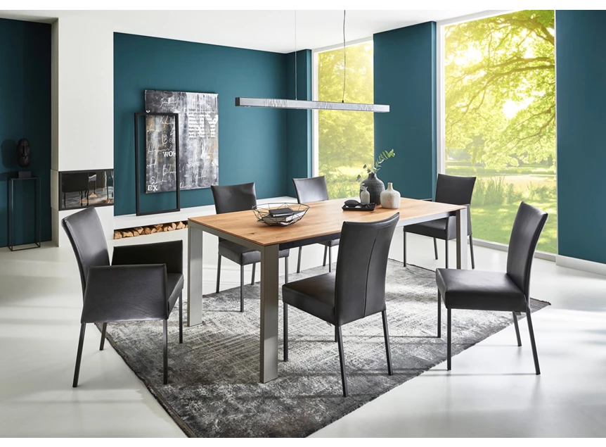 Sfeerfoto Verlengbare tafel Cervo massief eik naturel Bert Plantagie