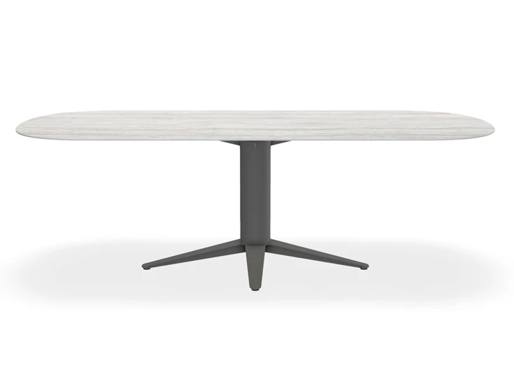 Zijkant Eettafel Carve Table Talk plat ovaal Dekton Bert Plantagie