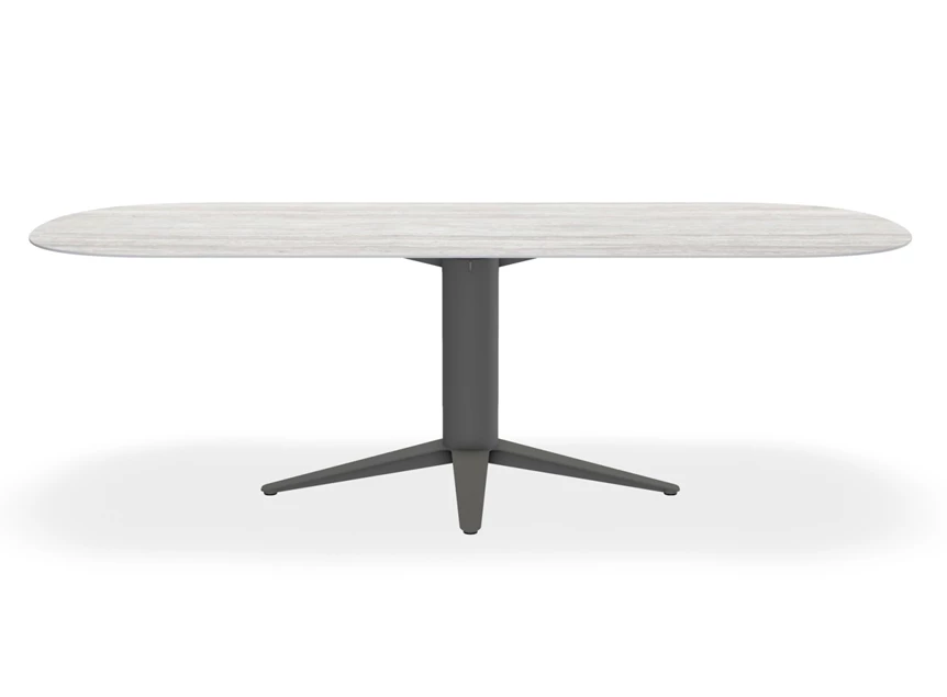 Zijkant Eettafel Carve Table Talk plat ovaal Dekton Bert Plantagie