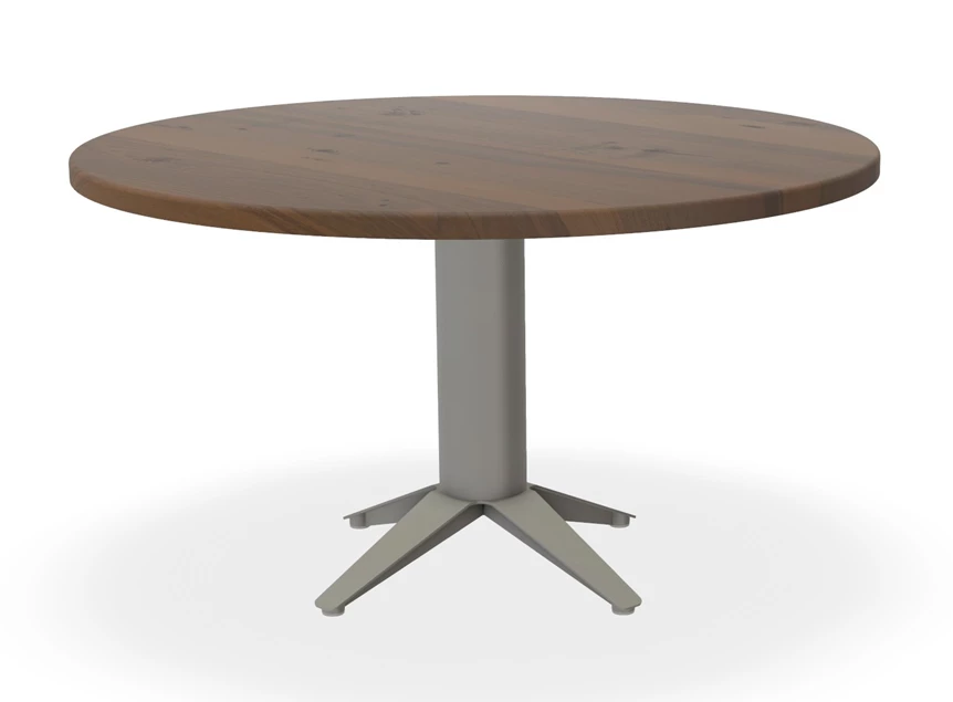Eettafel Carve rond massief Amerikaans noot 4 cm Bert Plantagie