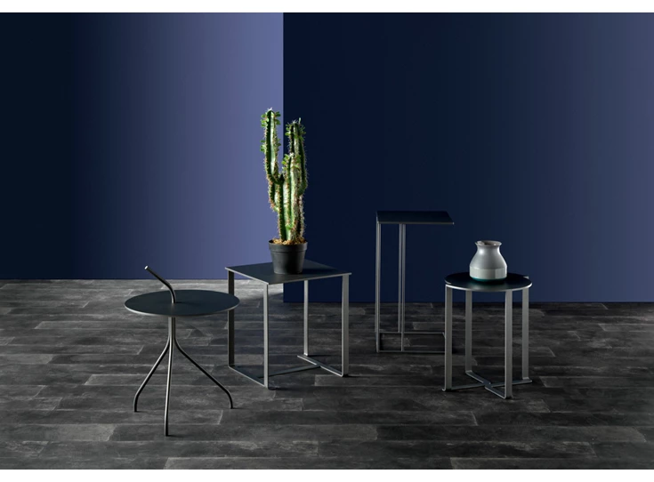 Collectie Bijzettafel Bonnie rond metaal zwart Bert Plantagie