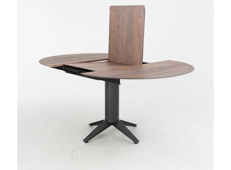 Open Verlengbare tafel Bloom rond massief hout eik Bert Plantagie