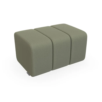 Poef hocker Bond Big Low stof olijfgroen Bert Plantagie