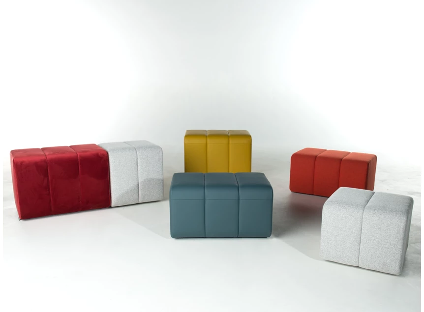 Collectie Poef hocker Bond leder stof Bert Plantagie