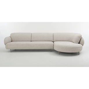 Front Salon Arizona met longchair island stof beige Bert Plantagie