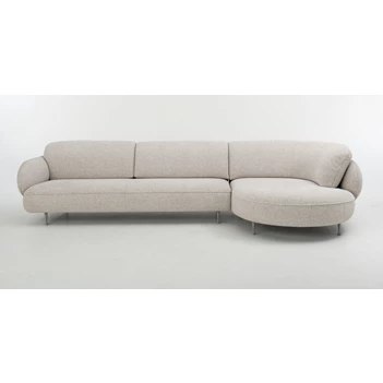 Front Salon Arizona met longchair island stof beige Bert Plantagie