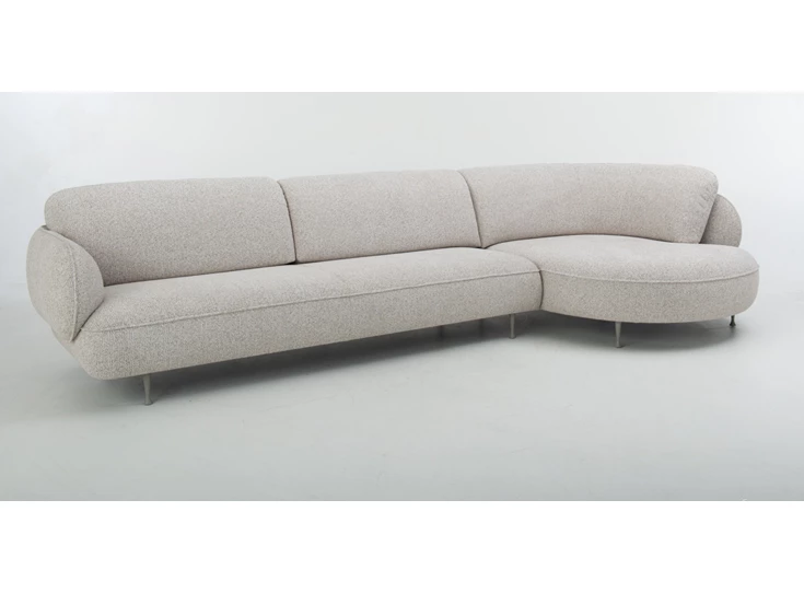 Salon Arizona met longchair island stof beige Bert Plantagie