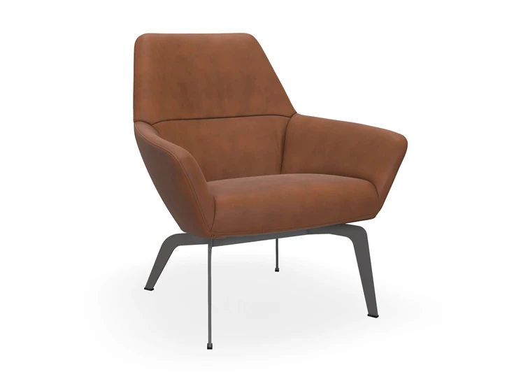 Bijzetzetel Zyba Four Low Z22 leder cognac Bert Plantagie