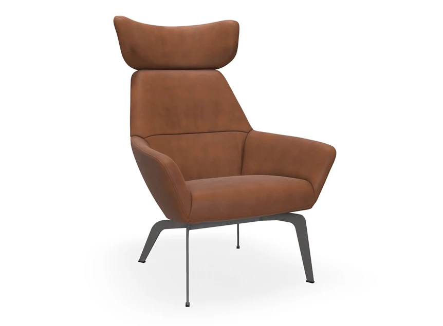 Bijzetzetel Zyba Four Low Z23 leder cognac Bert Plantagie