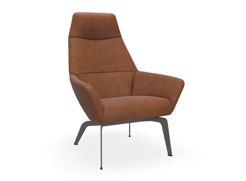 Bijzetzetel Zyba Four High Z24 leder cognac Bert Plantagie