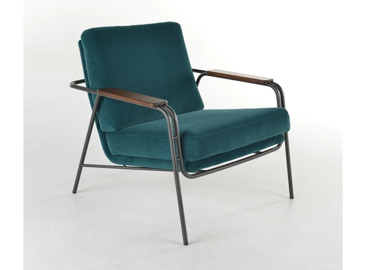 Bijzetzetel Tibbe T51 stof velvet petrol blauw Bert Plantagie