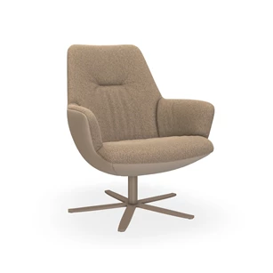 Bijzetzetel Maple M32 légère combi stof leder beige Bert Plantagie