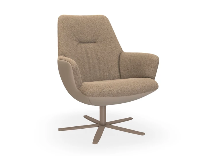 Bijzetzetel Maple M32 légère combi stof leder beige Bert Plantagie