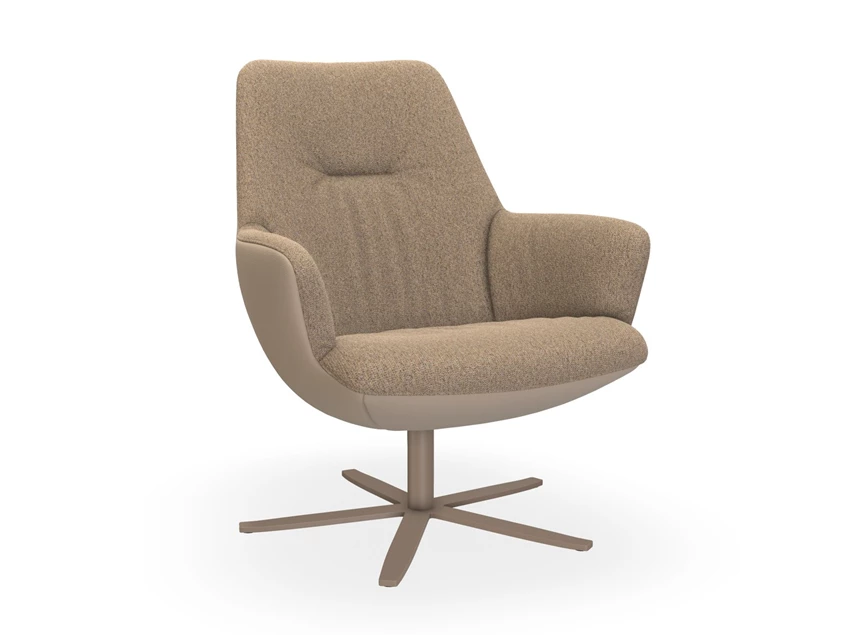 Bijzetzetel Maple M32 légère combi stof leder beige Bert Plantagie