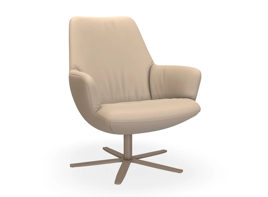 Bijzetzetel Maple M32 légère leder beige Bert Plantagie