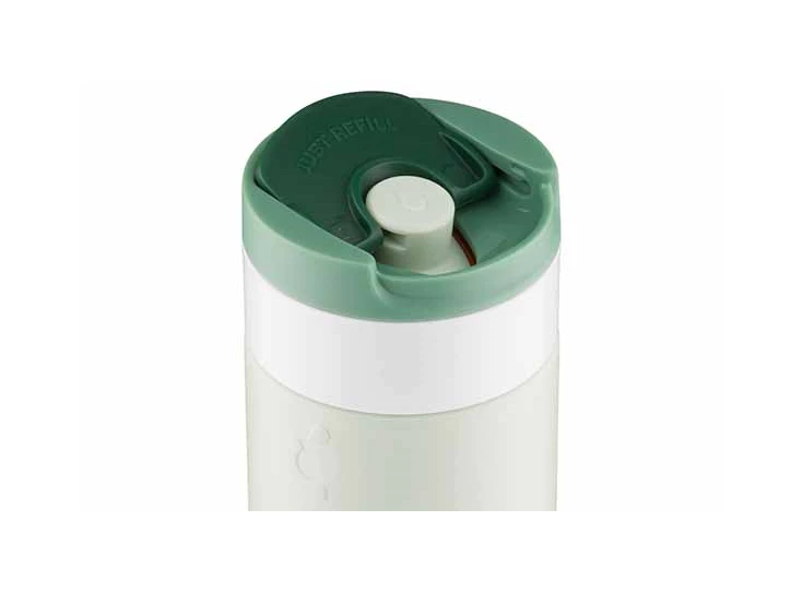 Travel mug forest green 300ml sluiting