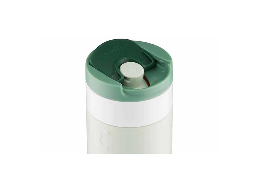 Travel mug forest green 300ml sluiting