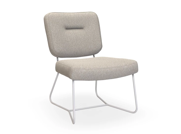 Bijzetzetel Kiko Plus K41 stof beige ingetrokken naad Bert Plantagie