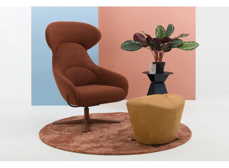 Bijzetzetel Avia High A34 stof terracotta Bert Plantagie