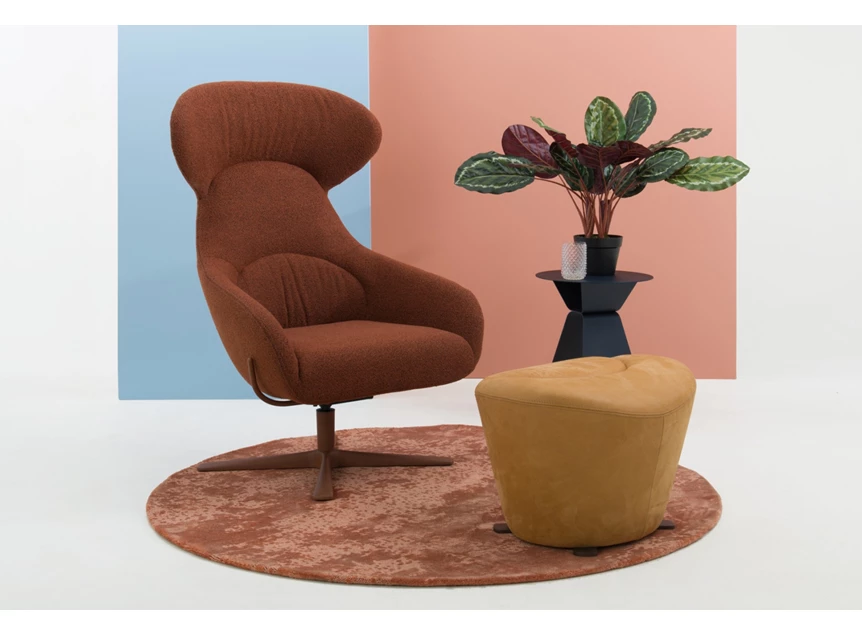 Bijzetzetel Avia High A34 stof terracotta Bert Plantagie