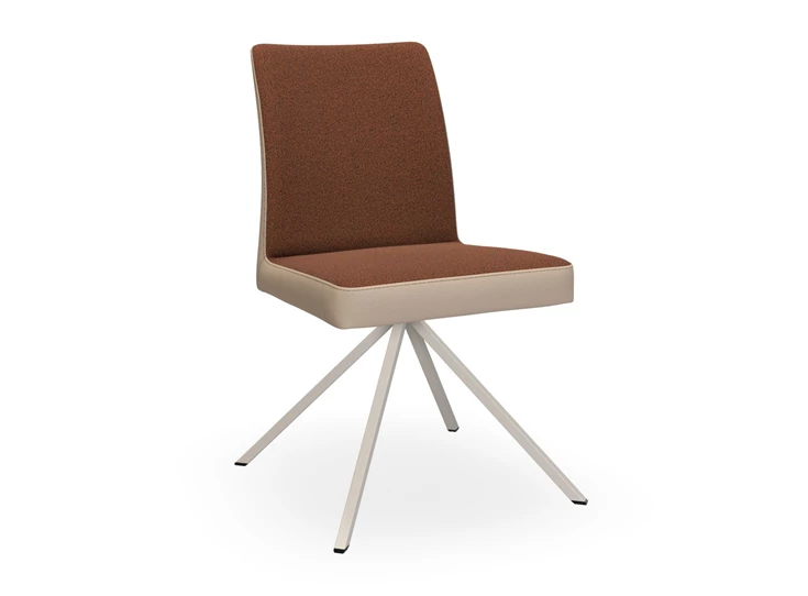 Stoel Ultimo Statief U13 combi leder zand stof terracotta Bert Plantagie