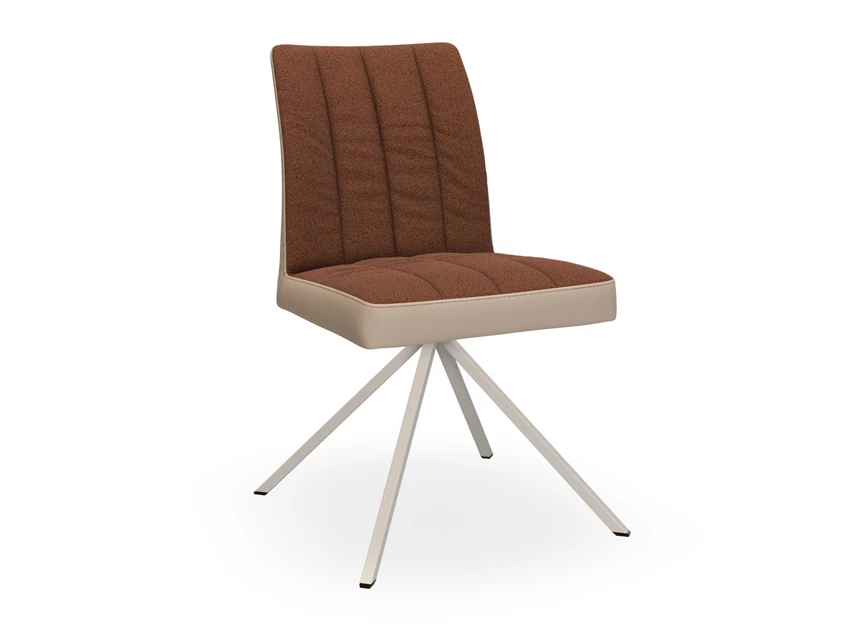 Stoel Ultimo Statief U13 combi leder zand stof terracotta ribs Bert Plantagie