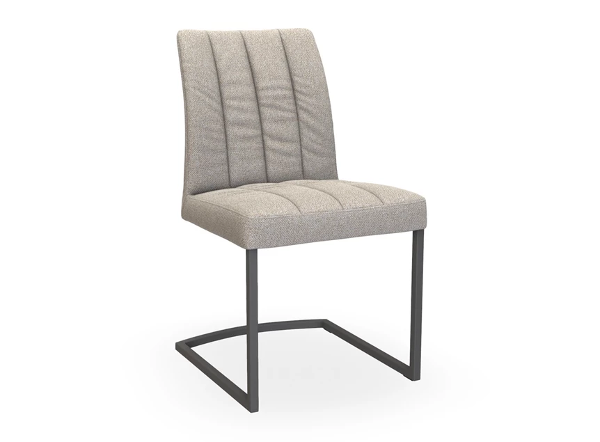 Stoel Ultimo Freischwinger U17 stof beige ribs Bert Plantagie