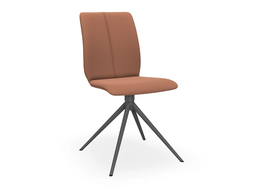 Stoel Tara Statief 816A stof terracotta enkelnaad Bert Plantagie