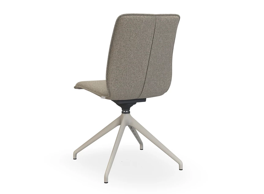 Achterkant Stoel Tara Donna 819A stof beige stolpnaad Bert Plantagie