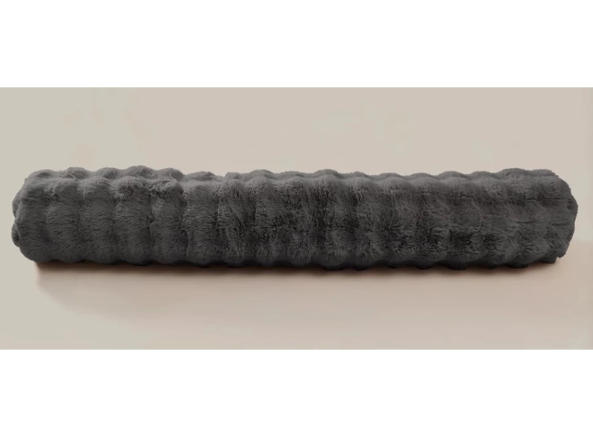 Bodypillow pompom antraciet 140x20